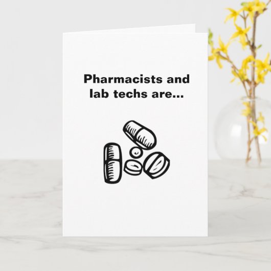 Apothekers en Lab Techs Kaart (Gele Bloem)