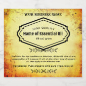 Apothekers Essentiële olie Apothekerslabels Likeurfles Etiket (Enkel label)