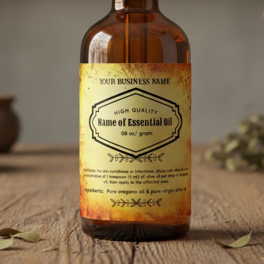 Apothekers Essentiële olie Apothekerslabels Likeurfles Etiket