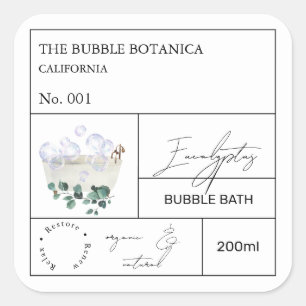 Apothekers Eucalyptus Bubbelbad Label