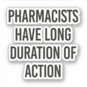 Apothekers hebben een lange werkingsduur sticker (Voorkant)