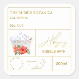 Apothekers Hibiscus Bubbelbad Label
