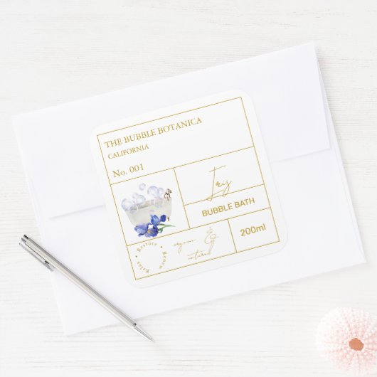 Apothekers Iris Bubbelbad Label (Envelop)