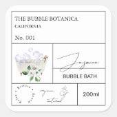 Apothekers Jasmijn Bubbelbad Label (Voorkant)