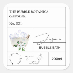 Apothekers Jasmijn Bubbelbad Label