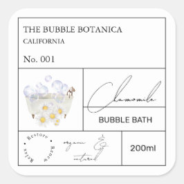 Apothekers Kamille Bubbelbad Label