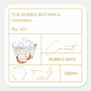 Apothekers Kokosnoot Bubbelbad Label
