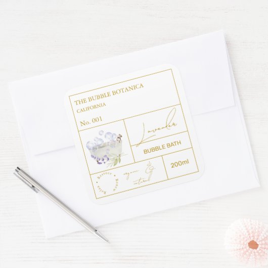 Apothekers Lavendel Bubbelbad Label (Envelop)
