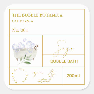 Apothekers Salie Bubbelbad Label