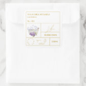 Apothekers Seringenschuimlabel Vierkante Sticker (Tas)
