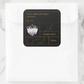 Apothekers Seringenschuimlabel Vierkante Sticker (Tas)