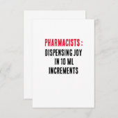 Apothekers: Uitdelen van vreugde in stappen van 10 Bedankkaart (Voorkant / Achterkant)