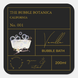 Apothekers Vanille Bubbelbad Label