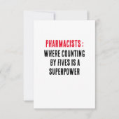 Apothekers: Waar het tellen met vijf is een superm Bedankkaart (Voorkant)