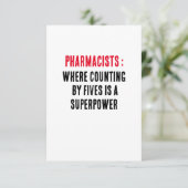 Apothekers: Waar het tellen met vijf is een superm Bedankkaart (Staand voorkant)