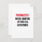 Apothekers: Waar het tellen met vijf is een superm Bedankkaart (Voorkant / Achterkant)