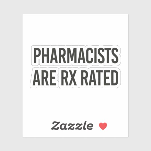 Apothekers zijn RX beoordeeld Sticker (Vel)
