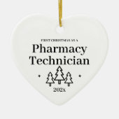 Apothekersassistent Eerste Kerstmis Nieuwe Baan Keramisch Ornament (Voorkant)
