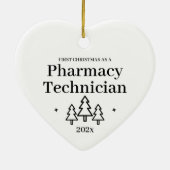 Apothekersassistent Eerste Kerstmis Nieuwe Baan Keramisch Ornament (Achterkant)