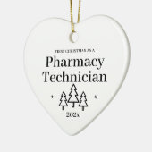 Apothekersassistent Eerste Kerstmis Nieuwe Baan Keramisch Ornament (Links)
