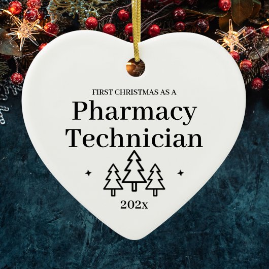 Apothekersassistent Eerste Kerstmis Nieuwe Baan Keramisch Ornament