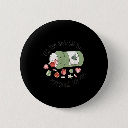 Apothekersassistent Kerst Apotheek Afstuderen Ronde Button 5,7 Cm (Voorkant)
