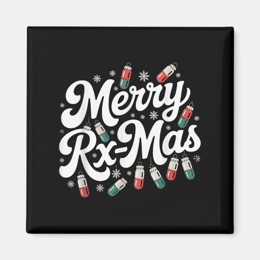 Apothekersassistent Kerst Apotheker Apotheek Magneet (Voorkant)