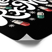 Apothekersassistent Kerst Apotheker Apotheek Poster (Hoek)