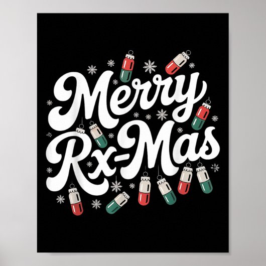 Apothekersassistent Kerst Apotheker Apotheek Poster (Voorkant)