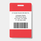 Apothekersassistent - Rood, Zwart en Wit Badge (Achterkant)