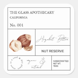 apothekersetiket vierkante sticker