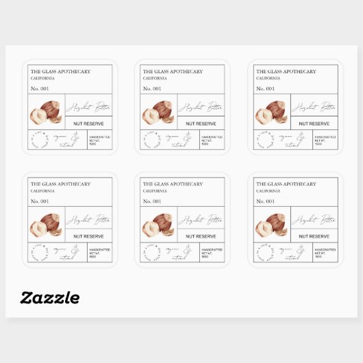 apothekersetiket vierkante sticker (Vel)