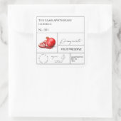 apothekersgranaatappeletiket vierkante sticker (Tas)