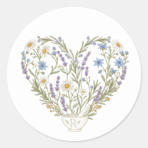 Apothekershart Kruidenboeket Ronde Sticker