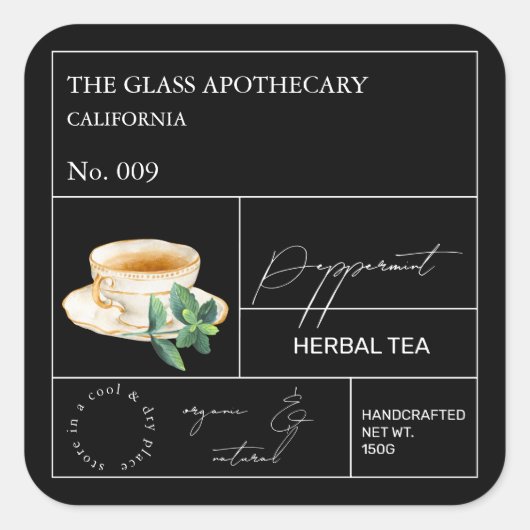 Apothekerspepermuntkruidenthee Label (Voorkant)