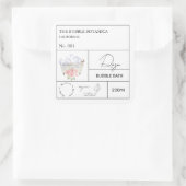 Apothekersroos bubbelbad label (Tas)