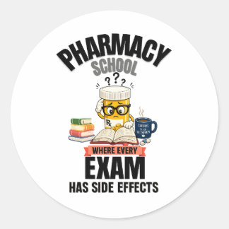 Apothekersschool Humor Ronde Sticker