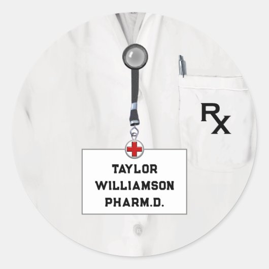 apothekersschool ronde sticker (Voorkant)