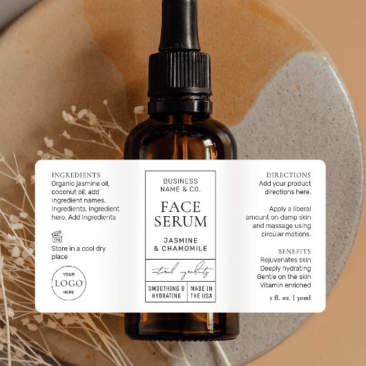 Apothekersstijl 1 OZ Cosmetische Fles Label