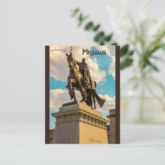 Apotheose van het standbeeld van St Louis in St Lo Briefkaart (Staand voorkant)
