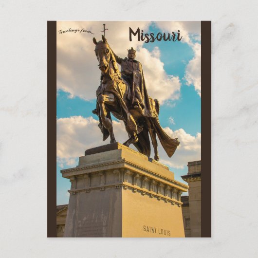 Apotheose van het standbeeld van St Louis in St Lo Briefkaart (Voorkant)