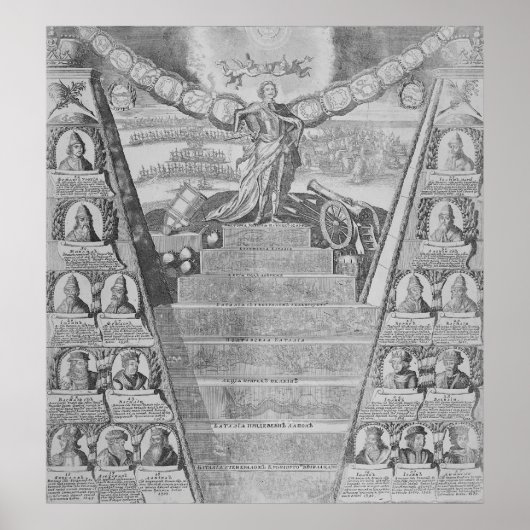 Apotheose van Peter de Grote Poster (Voorkant)