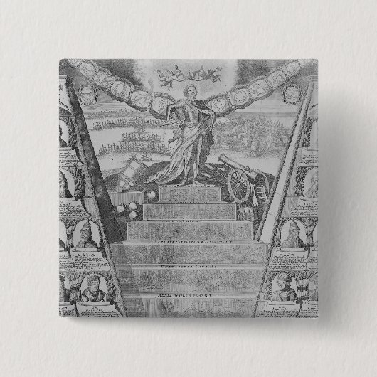 Apotheose van Peter de Grote Vierkante Button 5,1 Cm (Voorkant)