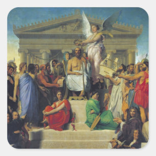 Apotheosis of Homer, 1827 Vierkante Sticker