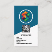 App Developer - Blue Visitekaartje (Achterkant)