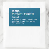 App Developer Geek Definition Rechthoekige Sticker (Tas)