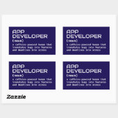 App Developer Humor Definition Rechthoekige Sticker (Vel)