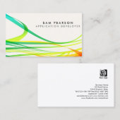 App Developer Kleurrijke Abstract Stromende Stream Visitekaartje (Voorkant / Achterkant)