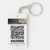 App- en Venmo-QR-code op maat gepersonaliseerde Sl Sleutelhanger (achterkant)