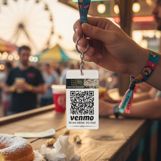 App- en Venmo-QR-code op maat gepersonaliseerde Sl Sleutelhanger